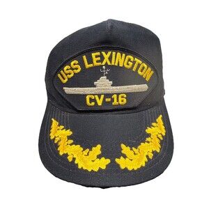 USS LEXINGTON CVA-16 HAT USN NAVY SHIP ESSEX CLASS AIRCRAFT CARRIER BLUE GHOST
